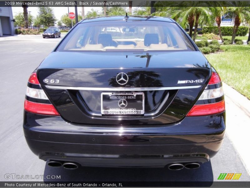 Black / Savanna/Cashmere 2009 Mercedes-Benz S 63 AMG Sedan