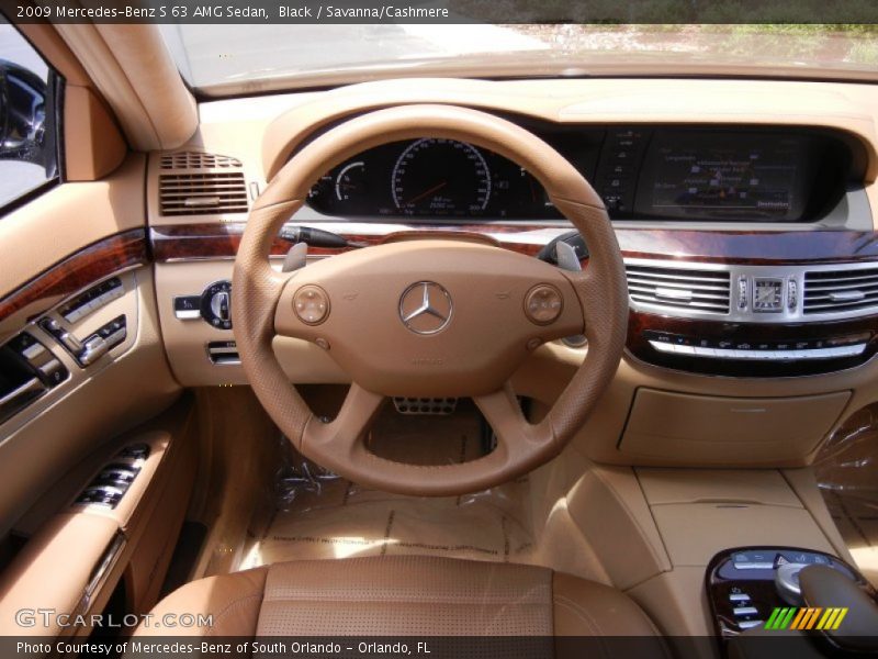 Black / Savanna/Cashmere 2009 Mercedes-Benz S 63 AMG Sedan