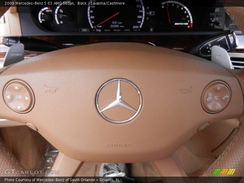 Black / Savanna/Cashmere 2009 Mercedes-Benz S 63 AMG Sedan
