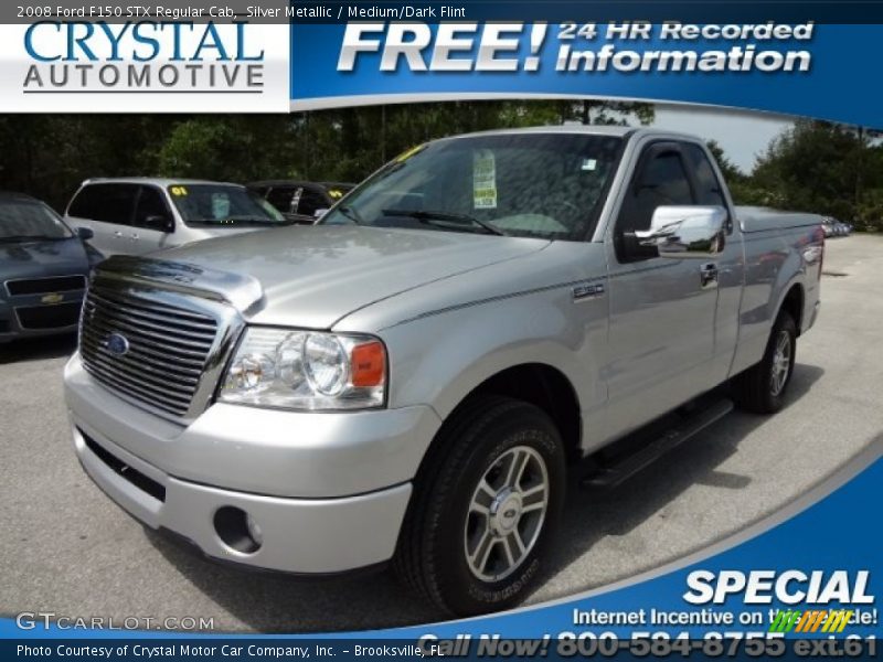 Silver Metallic / Medium/Dark Flint 2008 Ford F150 STX Regular Cab