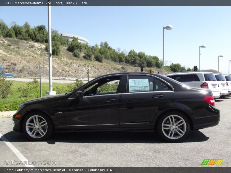 Black / Black 2012 Mercedes-Benz C 250 Sport