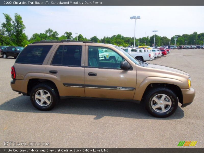 Sandalwood Metallic / Dark Pewter 2002 Chevrolet TrailBlazer LT