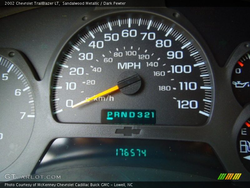 Sandalwood Metallic / Dark Pewter 2002 Chevrolet TrailBlazer LT