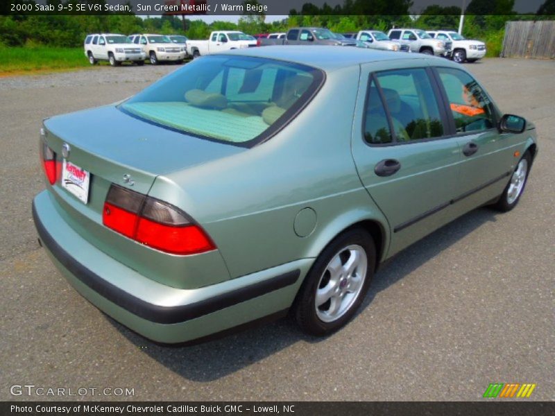 Sun Green Metallic / Warm Beige 2000 Saab 9-5 SE V6t Sedan