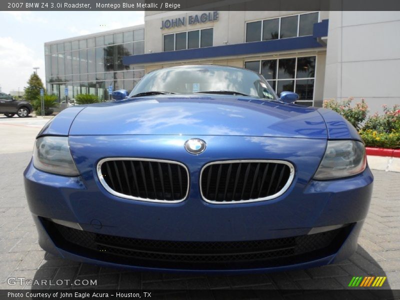 Montego Blue Metallic / Beige 2007 BMW Z4 3.0i Roadster