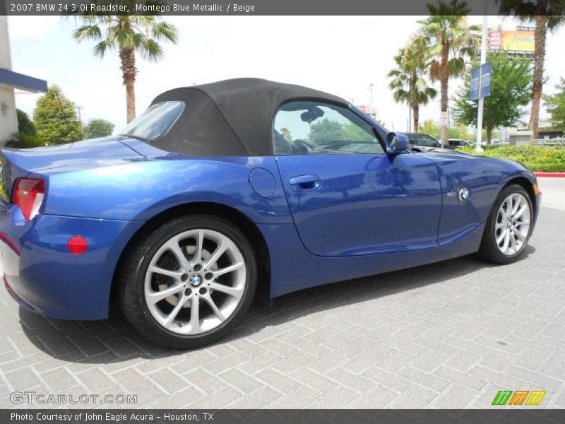 Montego Blue Metallic / Beige 2007 BMW Z4 3.0i Roadster