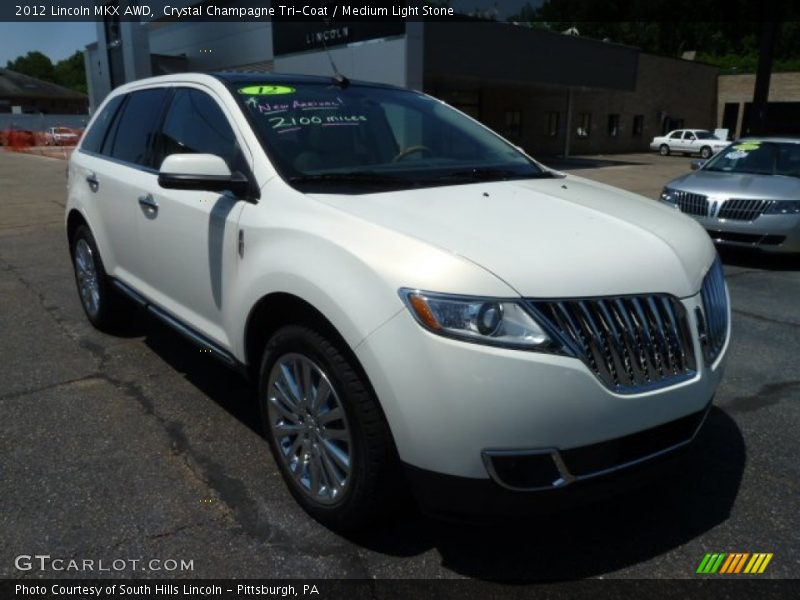 Crystal Champagne Tri-Coat / Medium Light Stone 2012 Lincoln MKX AWD