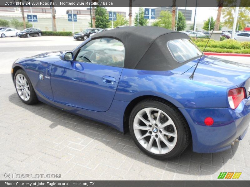 Montego Blue Metallic / Beige 2007 BMW Z4 3.0i Roadster