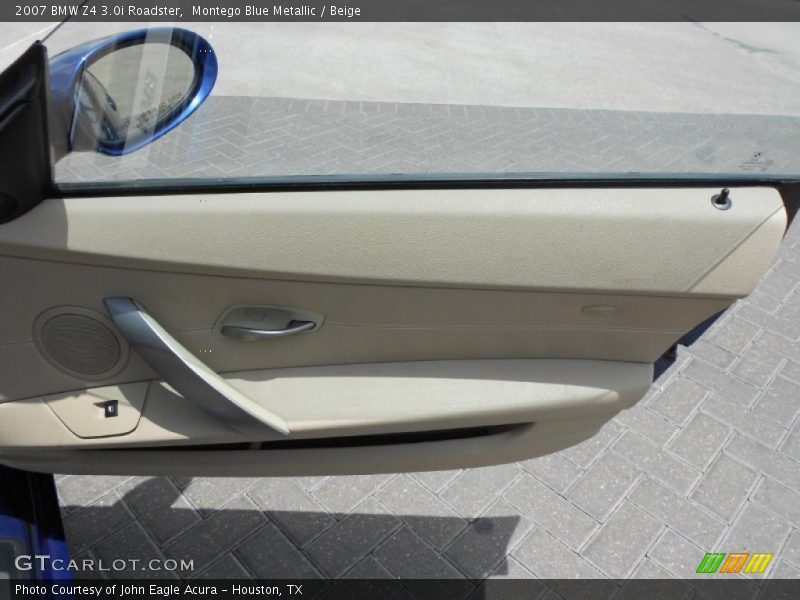 Montego Blue Metallic / Beige 2007 BMW Z4 3.0i Roadster