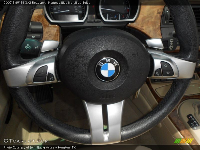 Montego Blue Metallic / Beige 2007 BMW Z4 3.0i Roadster