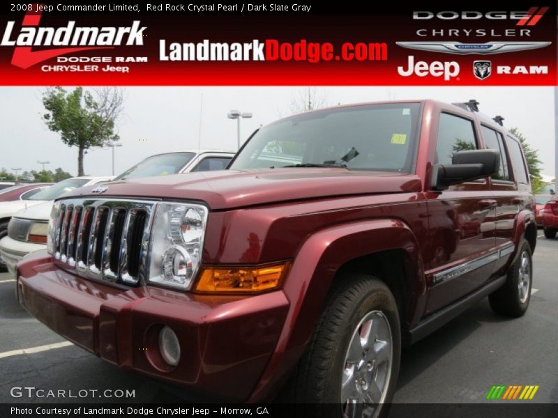 Red Rock Crystal Pearl / Dark Slate Gray 2008 Jeep Commander Limited