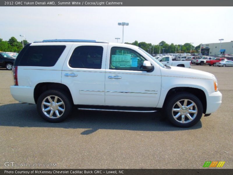 Summit White / Cocoa/Light Cashmere 2012 GMC Yukon Denali AWD
