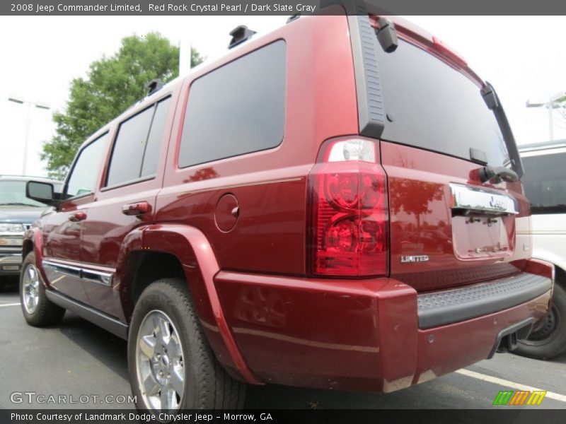 Red Rock Crystal Pearl / Dark Slate Gray 2008 Jeep Commander Limited