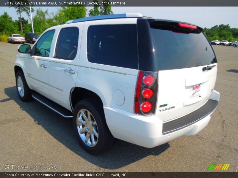 Summit White / Cocoa/Light Cashmere 2012 GMC Yukon Denali AWD