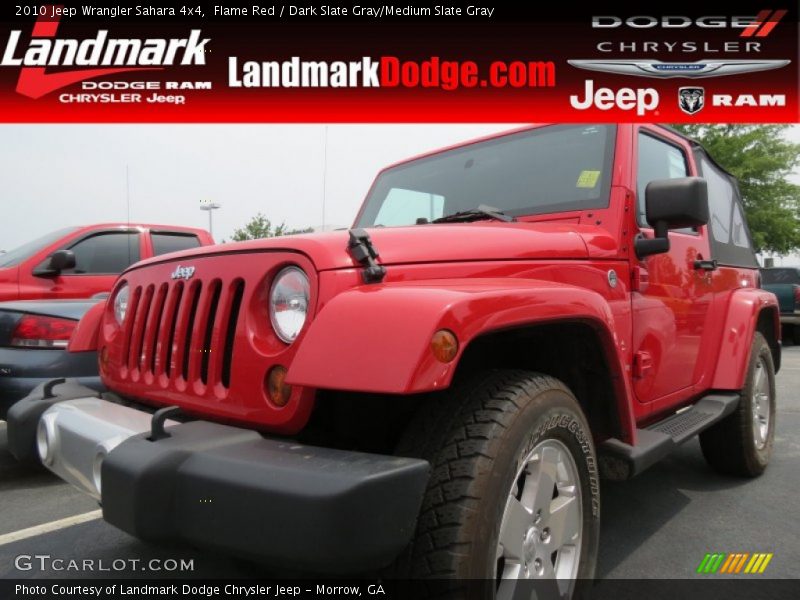 Flame Red / Dark Slate Gray/Medium Slate Gray 2010 Jeep Wrangler Sahara 4x4