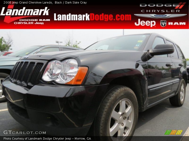Black / Dark Slate Gray 2008 Jeep Grand Cherokee Laredo