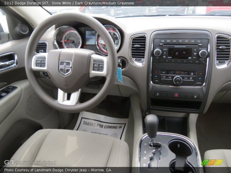 Stone White / Dark Graystone/Medium Graystone 2012 Dodge Durango SXT