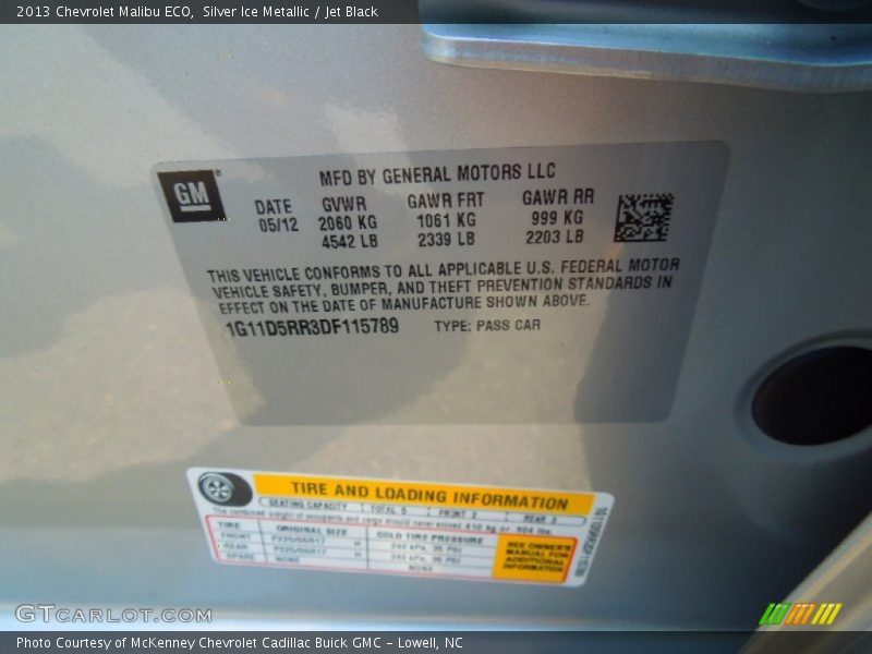 Silver Ice Metallic / Jet Black 2013 Chevrolet Malibu ECO