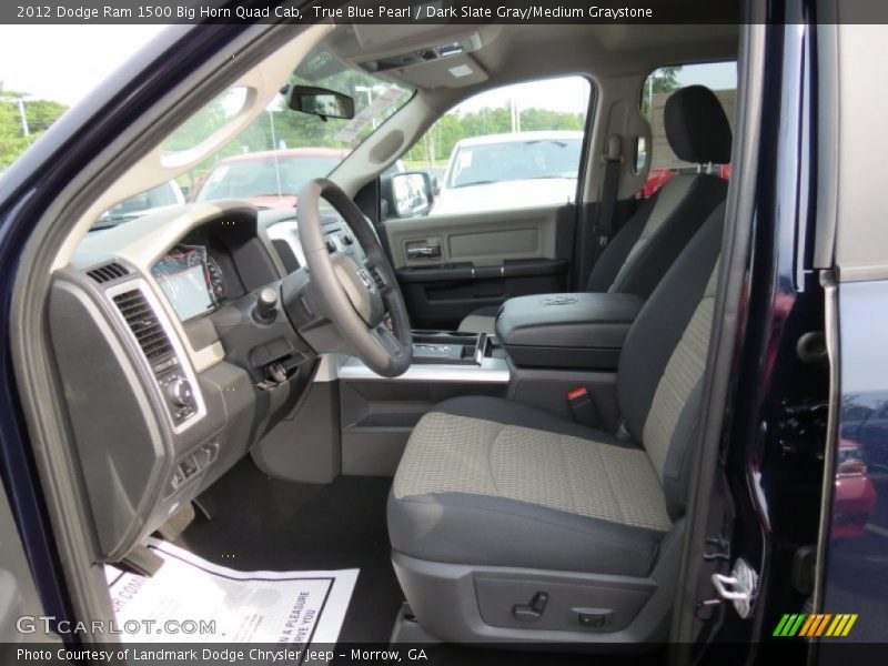 True Blue Pearl / Dark Slate Gray/Medium Graystone 2012 Dodge Ram 1500 Big Horn Quad Cab
