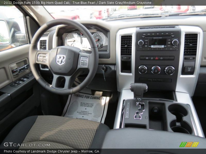 True Blue Pearl / Dark Slate Gray/Medium Graystone 2012 Dodge Ram 1500 Big Horn Quad Cab