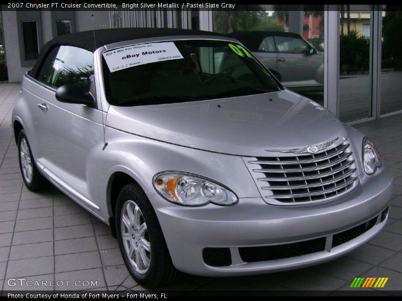 Bright Silver Metallic / Pastel Slate Gray 2007 Chrysler PT Cruiser Convertible