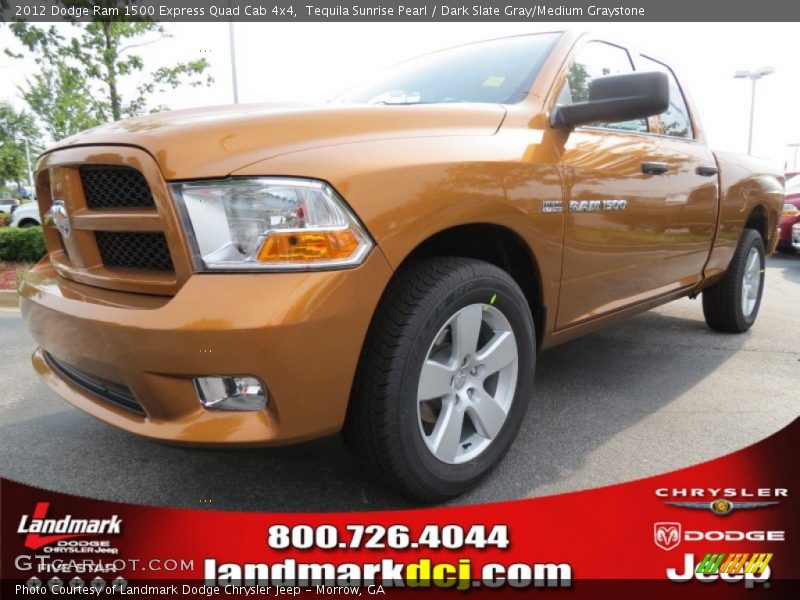 Tequila Sunrise Pearl / Dark Slate Gray/Medium Graystone 2012 Dodge Ram 1500 Express Quad Cab 4x4