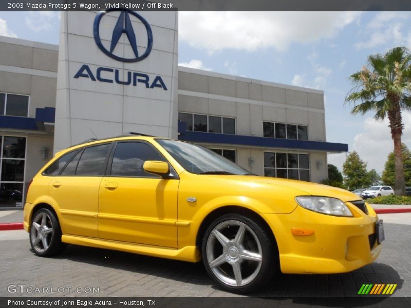 Vivid Yellow / Off Black 2003 Mazda Protege 5 Wagon