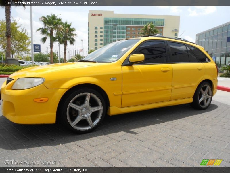 Vivid Yellow / Off Black 2003 Mazda Protege 5 Wagon