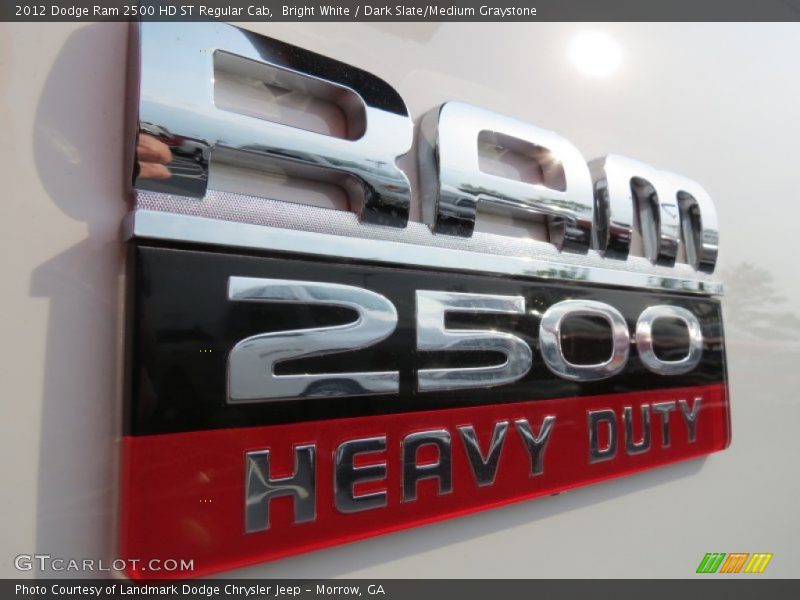 Bright White / Dark Slate/Medium Graystone 2012 Dodge Ram 2500 HD ST Regular Cab