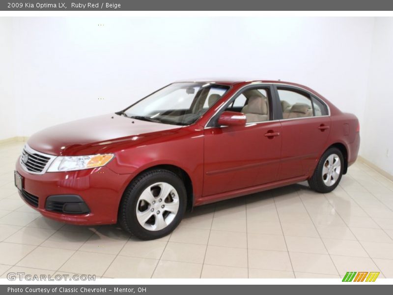 Ruby Red / Beige 2009 Kia Optima LX