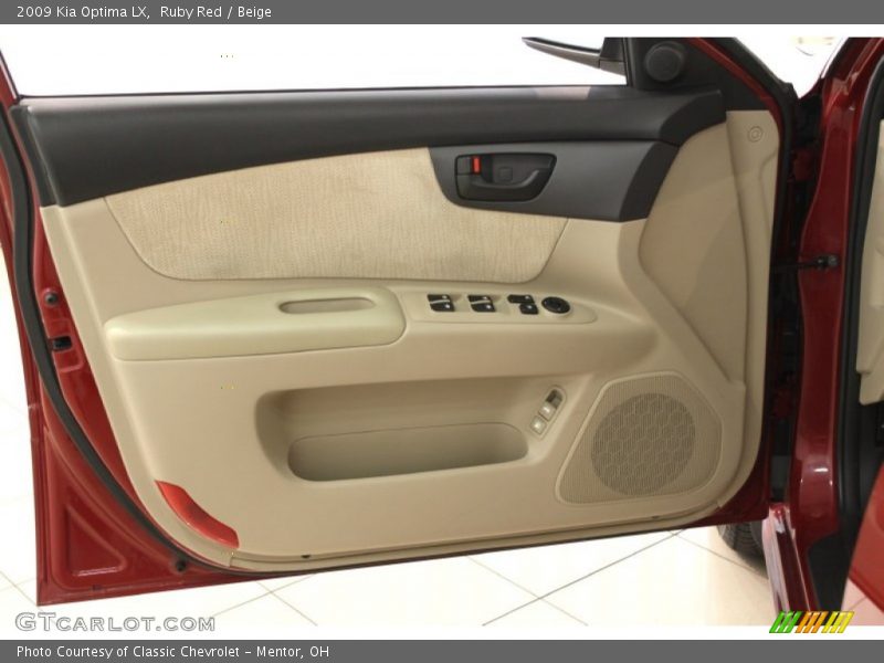 Ruby Red / Beige 2009 Kia Optima LX