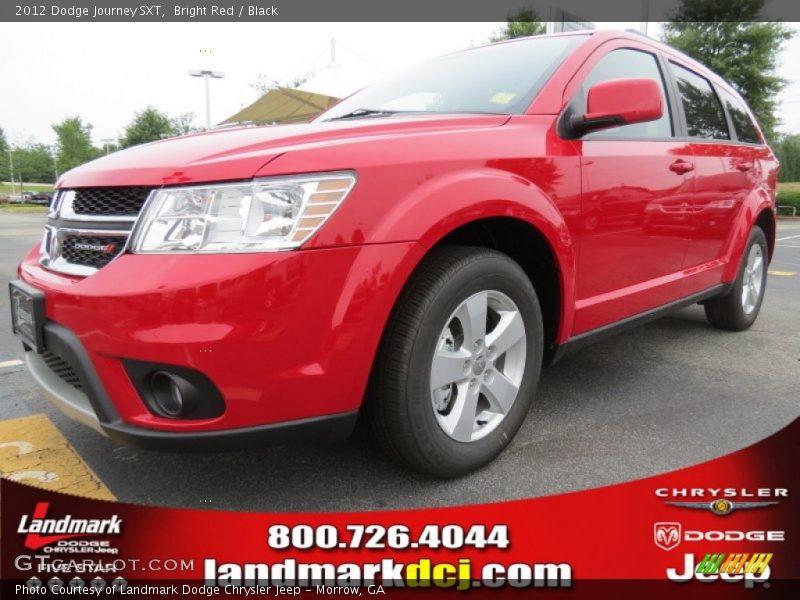 Bright Red / Black 2012 Dodge Journey SXT