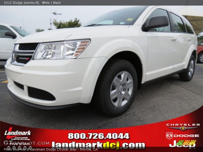 White / Black 2012 Dodge Journey SE