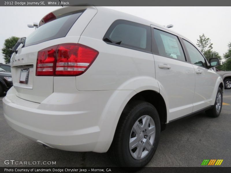 White / Black 2012 Dodge Journey SE