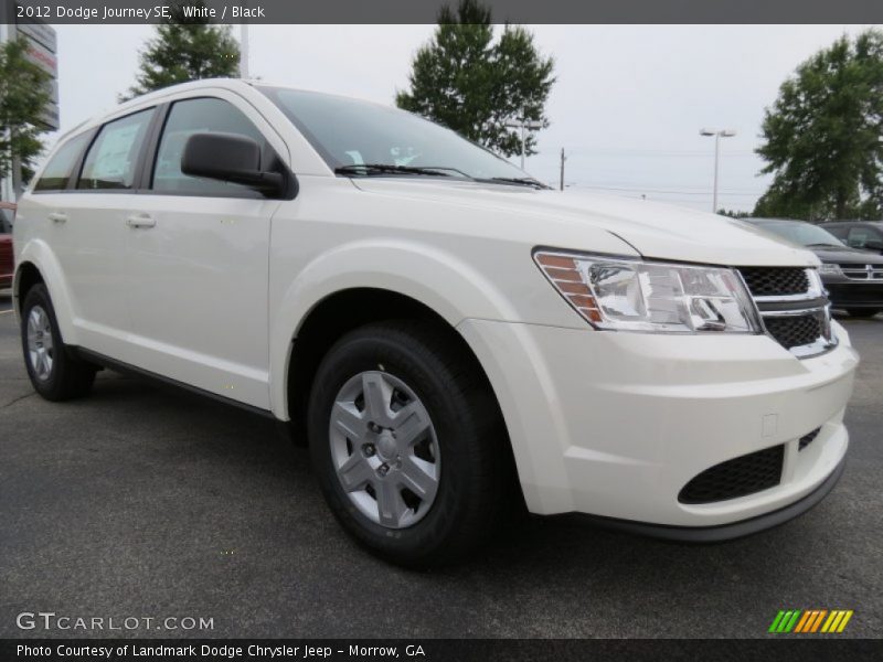 White / Black 2012 Dodge Journey SE