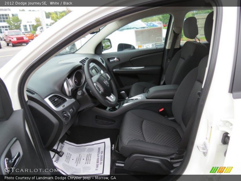 White / Black 2012 Dodge Journey SE