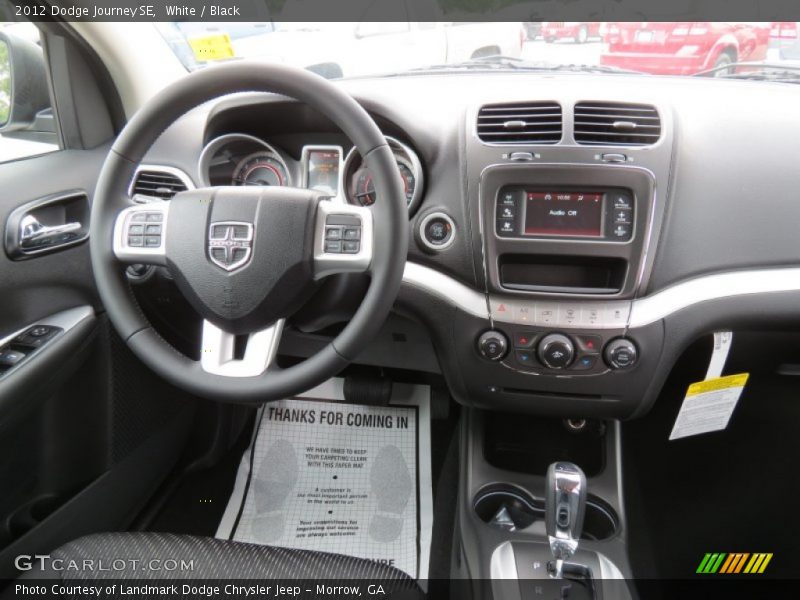 White / Black 2012 Dodge Journey SE