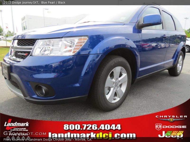 Blue Pearl / Black 2012 Dodge Journey SXT