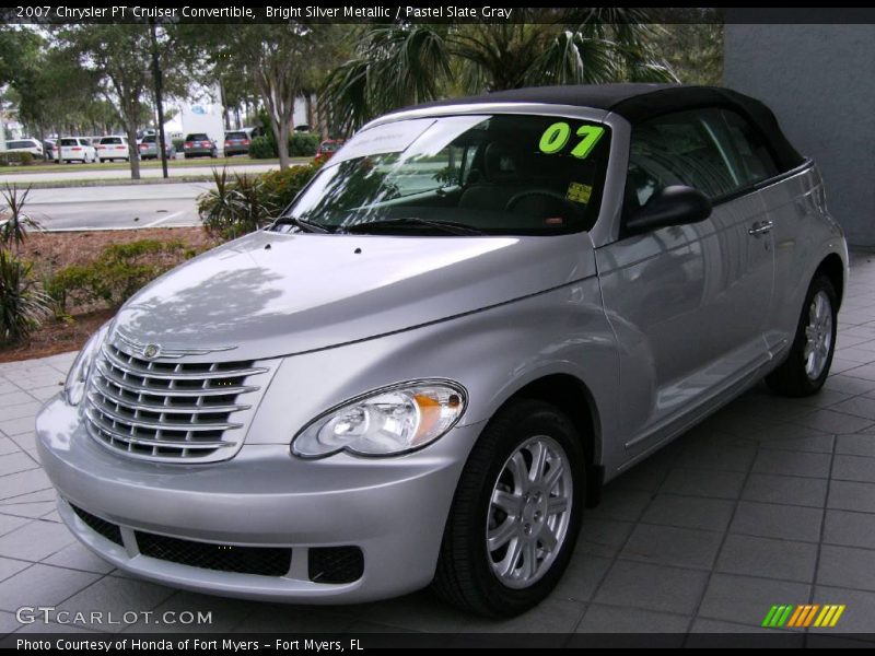 Bright Silver Metallic / Pastel Slate Gray 2007 Chrysler PT Cruiser Convertible