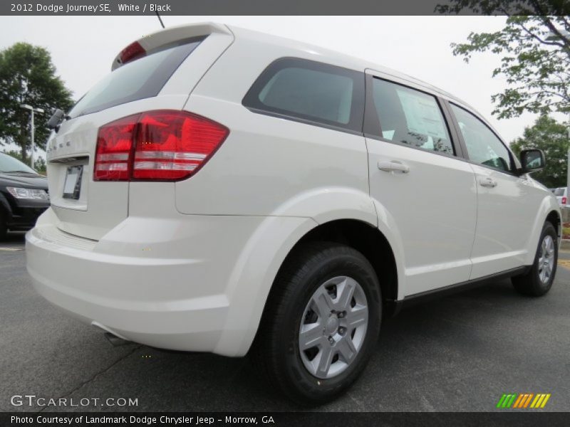 White / Black 2012 Dodge Journey SE