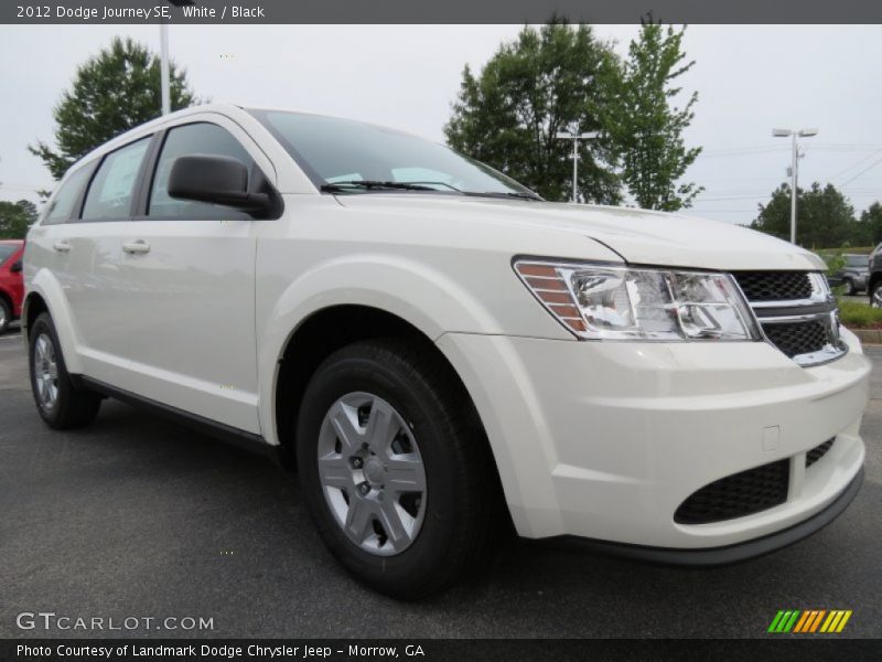 White / Black 2012 Dodge Journey SE