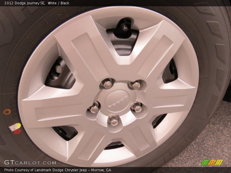 White / Black 2012 Dodge Journey SE