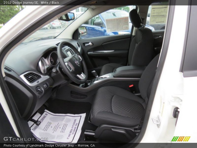 White / Black 2012 Dodge Journey SE