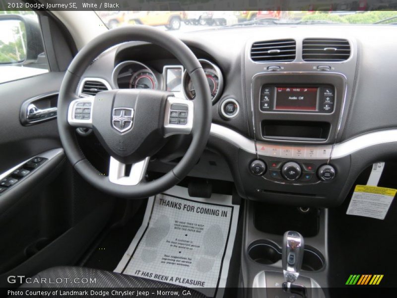 White / Black 2012 Dodge Journey SE