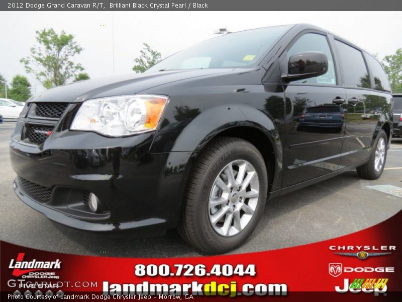 Brilliant Black Crystal Pearl / Black 2012 Dodge Grand Caravan R/T