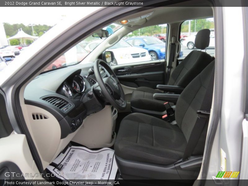 Bright Silver Metallic / Black/Light Graystone 2012 Dodge Grand Caravan SE