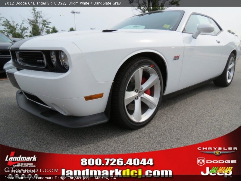 Bright White / Dark Slate Gray 2012 Dodge Challenger SRT8 392