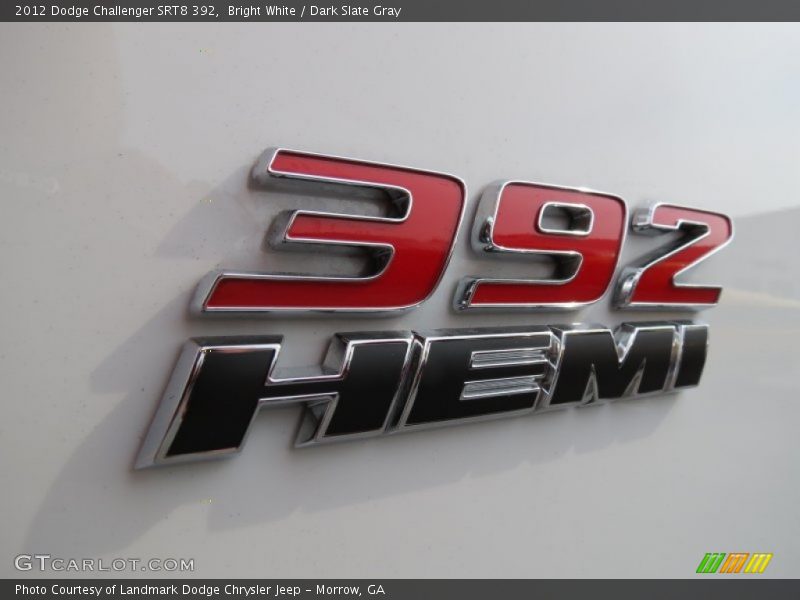 Bright White / Dark Slate Gray 2012 Dodge Challenger SRT8 392