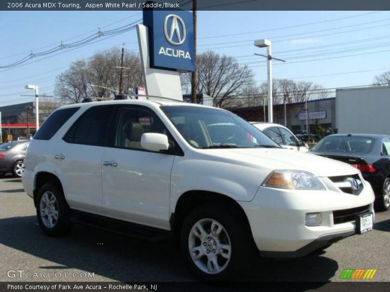 Aspen White Pearl / Saddle/Black 2006 Acura MDX Touring