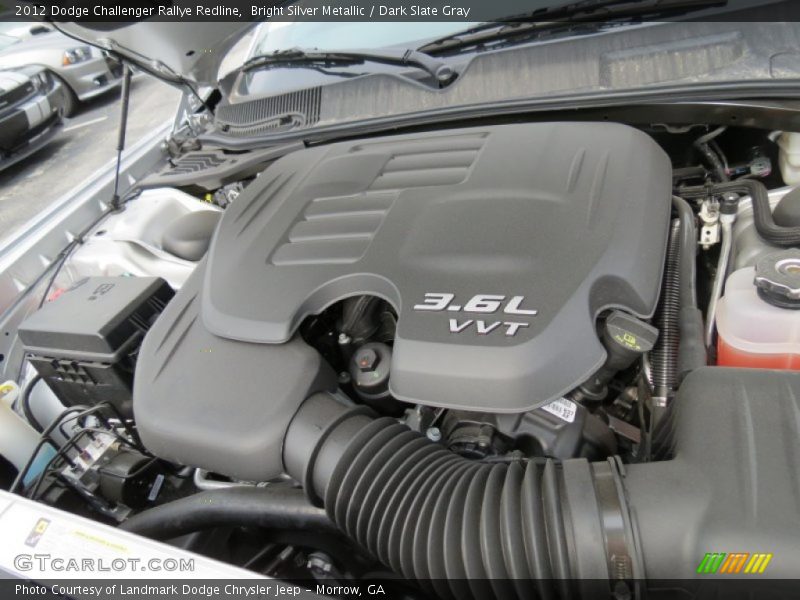 Bright Silver Metallic / Dark Slate Gray 2012 Dodge Challenger Rallye Redline